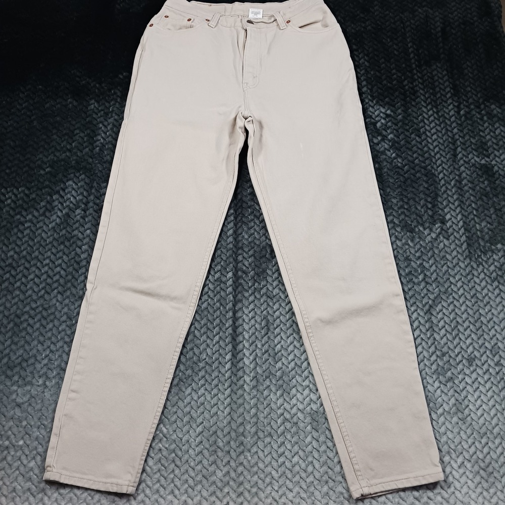 Vintage Levi's 512 Jeans Women's 13 Beige Cotton Denim Tapered Leg Slim-Fit USA